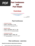 Past Continuous Vs Past Simple Exercises