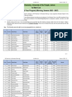 1st Merit List of BS Chemistry 1st Semester Morning 2023 2027347