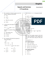 Z-Transform - Practice Sheet 01