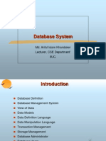 Database System: Md. Ariful Islam Khandaker Lecturer, CSE Department Iiuc