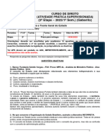 APS - 2 (1º e 10º Per. Dir. - Ciência Política e TGE) (Gabarito)