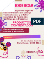 Productos Contestados 2da Sesión Ordinaria