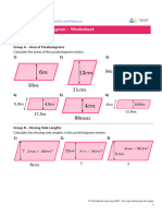 Third Space Leaning Area of A Parallelogram GCSE Worksheet