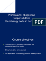 Deontology - Responsabilities and Duties of Dentist, Deontologic Codes