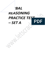 Verbal Reasoning Practice Test Set A