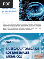 Tema 1 La Escala Atã Mica de Los Materiales Metã¡licos 2019-2020