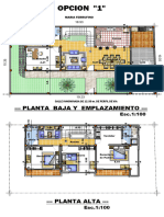 Plano de Vivienda Unifamiliar de JOSEFINA FULGUERA PITA Opcion 1-1