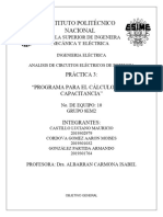 Programa para Calcular La Capacitancia