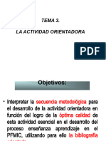 Tema 3.1 La Actividad Orientadora