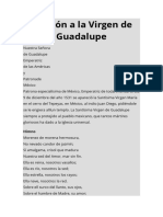 Oración A La Virgen de Guadalupe