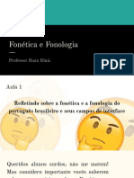 Aula 1 - Fonética e Fonologia