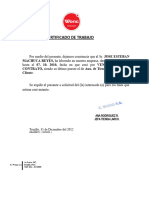 Certificado de Trabajo Wong