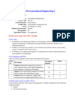 Course Content CLOS Geotech I TH