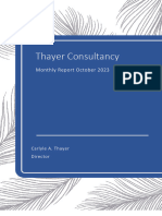 Thayer Consultancy Monthly Report - October 2023