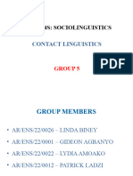 Contact Linguistics - GROUP 5