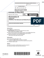 Edexcel A Level Economics A Question Paper 2 June 2023