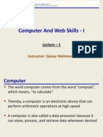 Lecture - 1 (Computer and Web Skills - I)