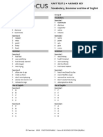 Focus3 2E Unit Test Vocabulary Grammar UoE Unit2 GroupA B ANSWERS