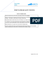 MICS Manual For Water Quality Testing 20161116