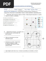 EVALUACION SUMATIVA DE MATEMATICA 5 BASICO Transformaciones Isometricas, Paralelas, Perpendiculares