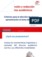 Criterios para La Elección de Tópicos Aproximación Al Tema Del Ensayo