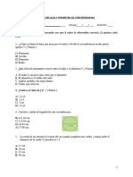 Evaluación 7, Area y Perimetro Circulo y Circunferencia II