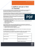 Ewp Annual or Third Party Inspection Checklist