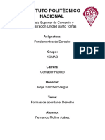 Formas de Abordar El Concepto de Derecho - Fernando Molina Juárez