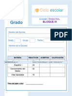 Examen Trimestral 2grado Bloque III 2022 2023