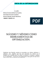 Máximo y Mínimo Como Herramientas de Optimización