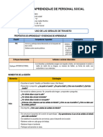 Sesion de Aprendizaje Senales de Transito