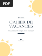 Cahier de Vacances 2023