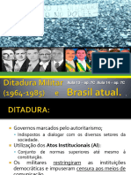 Ditadura Militar e Remocracia No Brasil