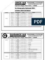 Geography@500+ Schedule October 2023 New