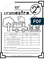 2° Examen Primer Trimestre SEGUNDO GRADO