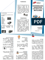 Tríptico Enfermedades Producidas Por Metales y Metaloides IUPG