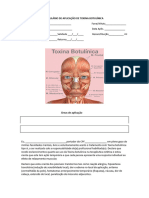 Formulário de Aplicação de Toxina Botulínica