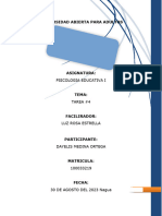 Tarea 4 de Psicología Educatica 1 Dayelis