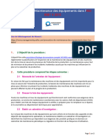 Procédures de Maintenance Des Équipements Dans l'ISO 9001 V 2015 - MQ 2023 (02p)