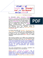 ¿Cuál Es El Significado de "Pronto", "Cerca" o "En Breve" en La Biblia? Se Sorprenderá Al Descubrirlo!