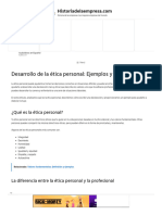 Desarrollo de La Ética Personal - Ejemplos y Consejos