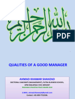 Qualities of A Good Manager 13.01.2022