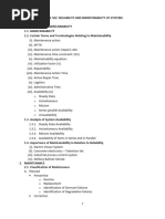 Eee 502 Notes - Maintenance and Maintainability