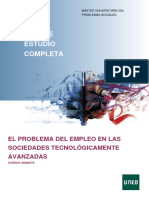 El Problema Del Empleo en Las Sociedades Tecnológicamente Avanzadas