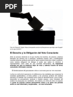 El Derecho y La Obligación Del Voto Consciente - COLUMNA JUNIO