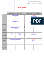 Emploi Du Temps Semaine 30-10-2023