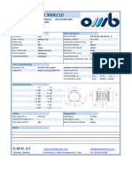 O.M.B. SRL: General Specs Electrical Specs