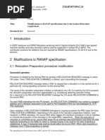 2.1 Relocation Preparation Procedure Modification: TSGR3#7 (99) C24