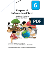 ENG6 Q2 Mod1 Purpose of Various Types of Informational Texts R.laraNANG