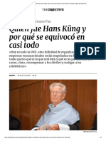 Quién Fue Hans Küng y Por Qué Se Equivocó en Casi Todo, Por Miguel Ángel Quintana Paz